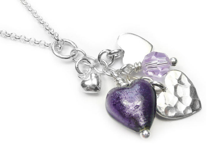 Purple heart on sale necklace paparazzi