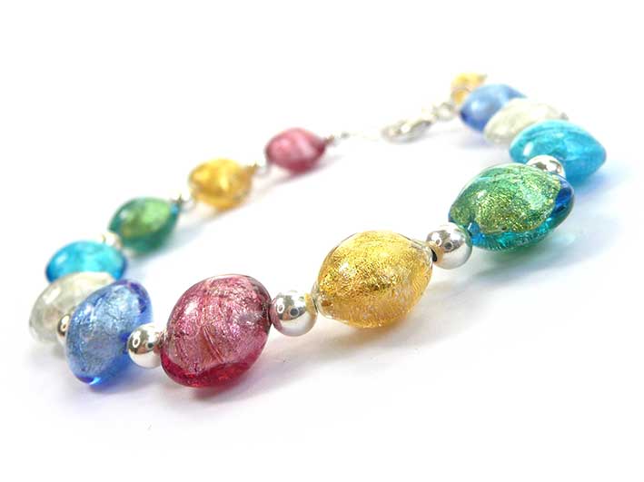 Murano Glass Bracelet - Candy Colours