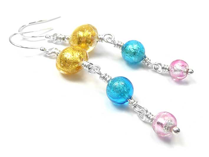 Murano Glass Earrings - Candy Colours