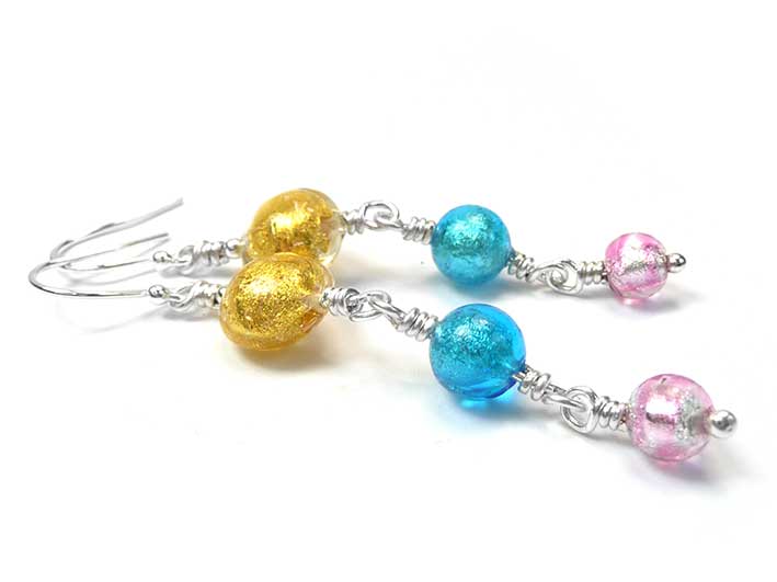 Murano Glass Earrings - Candy Colours