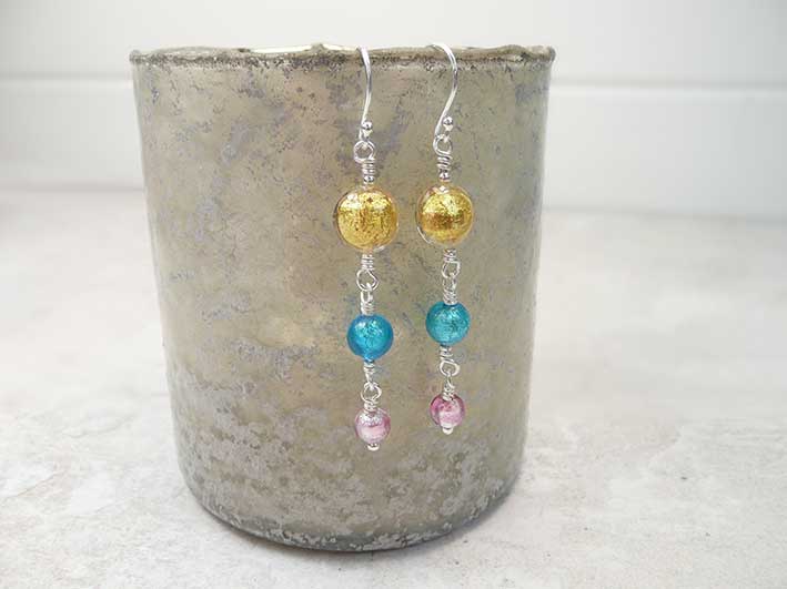 Murano Glass Earrings - Candy Colours