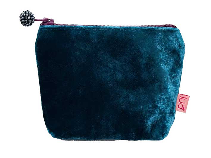 Velvet Purse - Dark Turquoise Small