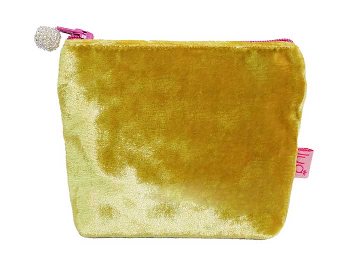 Velvet Purse - Mustard Small