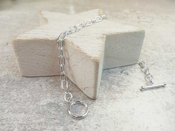 Silver Bracelet - Paperclip Link