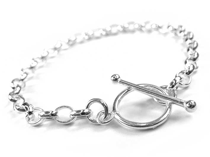 Silver Bracelet - Plain Toggle