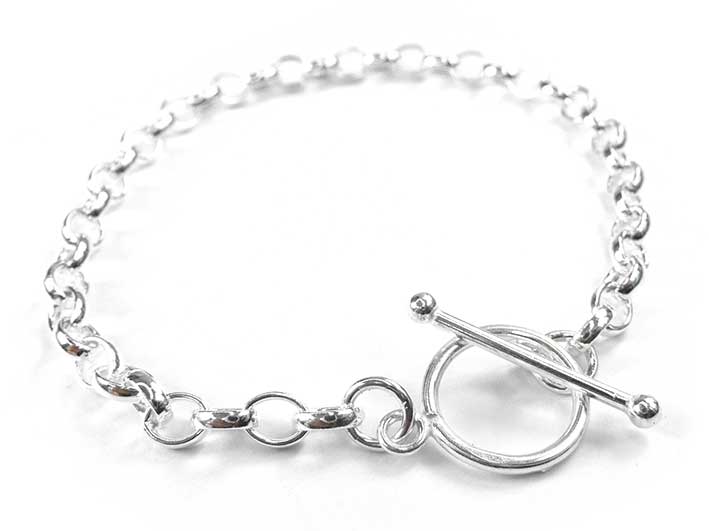 Silver Bracelet - Plain Toggle