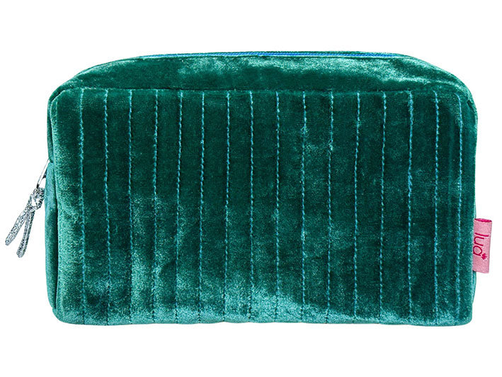 Velvet Box Cosmetic Bag - Marine Green