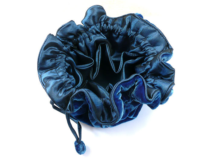 Velvet Jewellery Pouch - Cerulean Blue