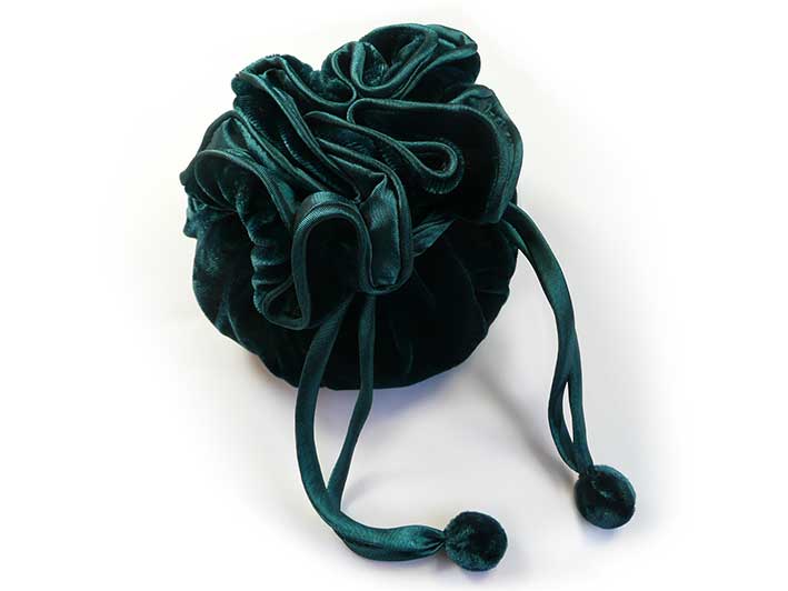 Velvet Jewellery Pouch - Dark Turquoise