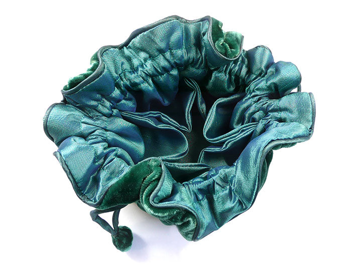 Velvet Jewellery Pouch - Marine Green