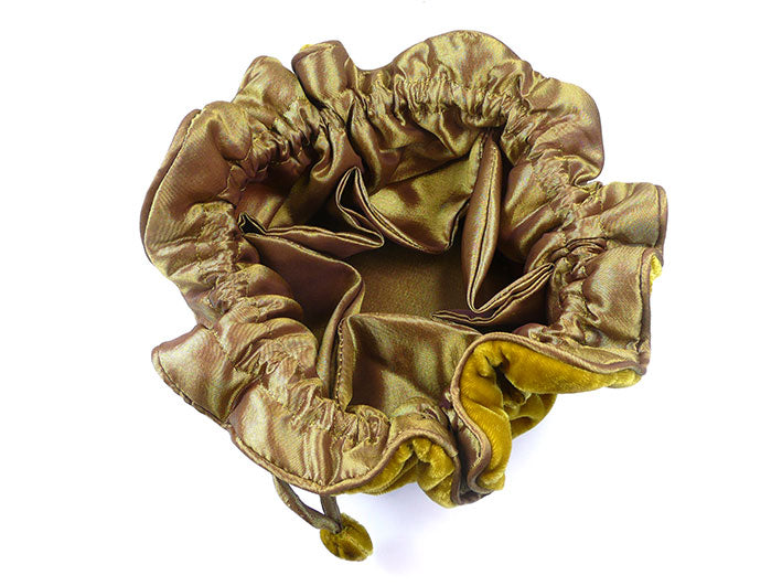 Velvet Jewellery Pouch - Mustard