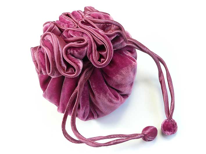 Velvet Jewellery Pouch - Pink