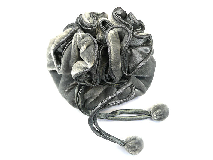 Velvet Jewellery Pouch - Soft Grey