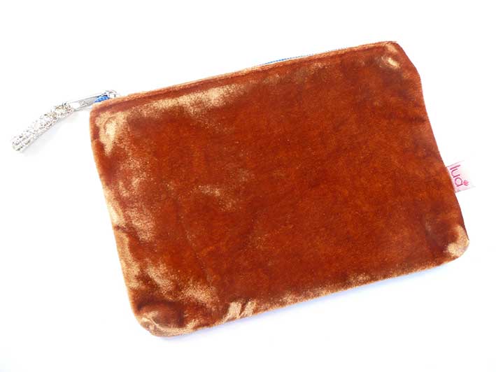 Velvet Purse - Burnt Orange Medium