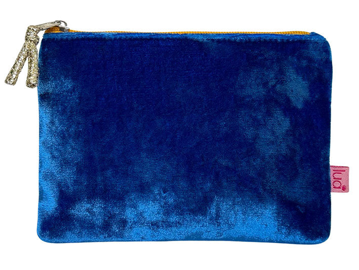 Velvet Purse - Cerulean Blue Medium