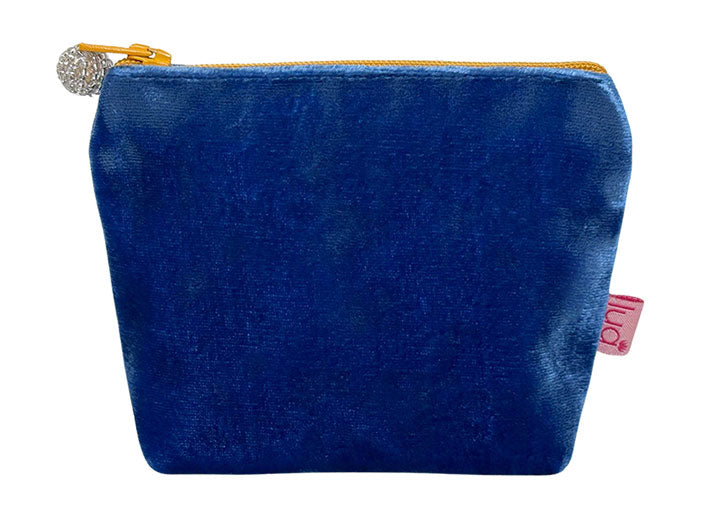 Velvet Purse - Cerulean Blue Small