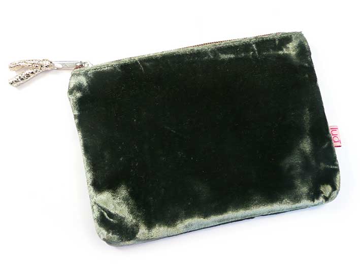 Velvet Purse - Dark Sage Medium