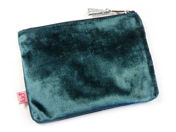 Velvet Purse - Dark Turquoise Medium