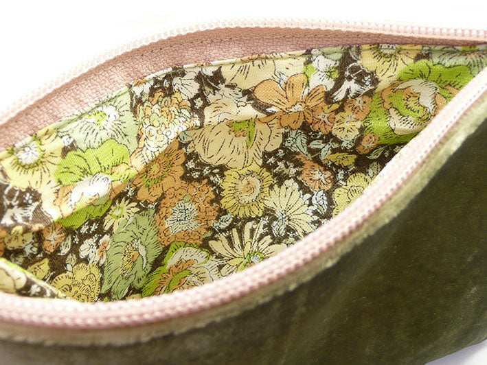 Velvet Purse - Fennel Green Medium