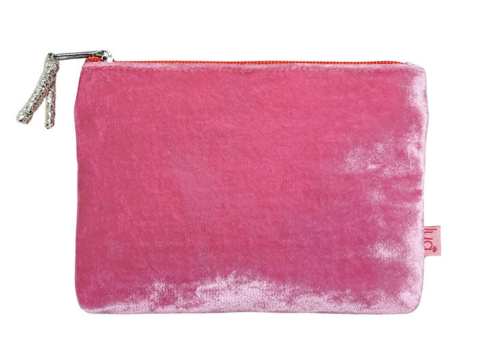 Velvet Purse - Flamingo Pink Medium