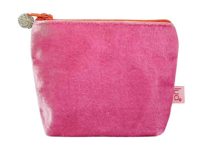 Velvet Purse - Flamingo Pink Small