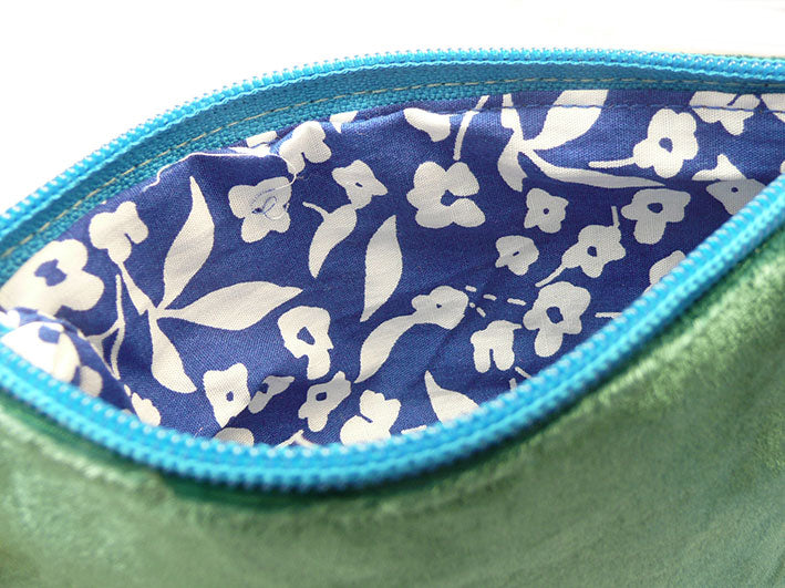 Velvet Purse - Marine Green Medium