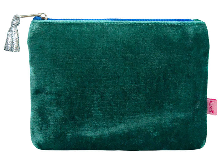 Velvet Purse - Marine Green Medium