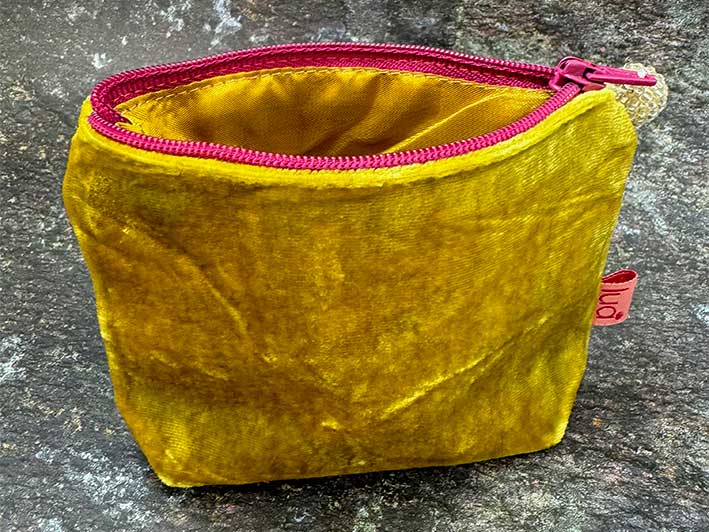 Velvet Purse - Mustard Small