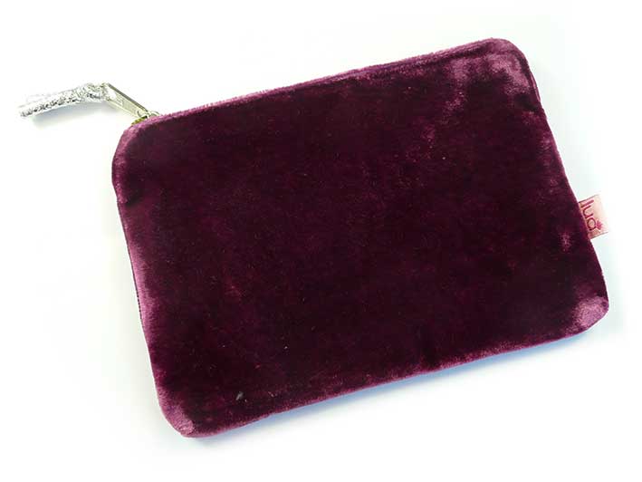 Velvet Purse - Plum Medium