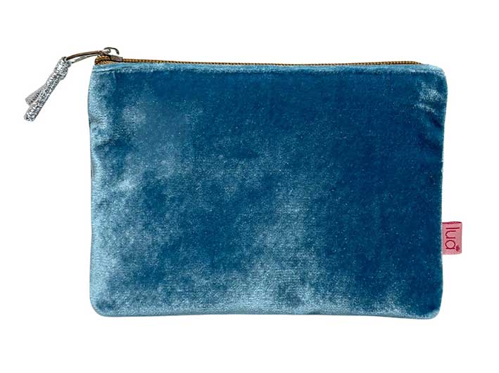 Velvet Purse - Teal Medium