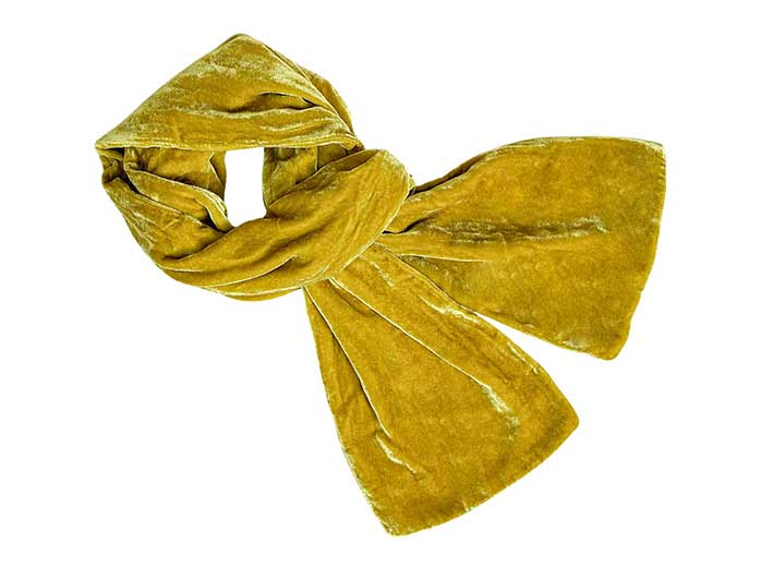 Velvet Scarf - Mustard