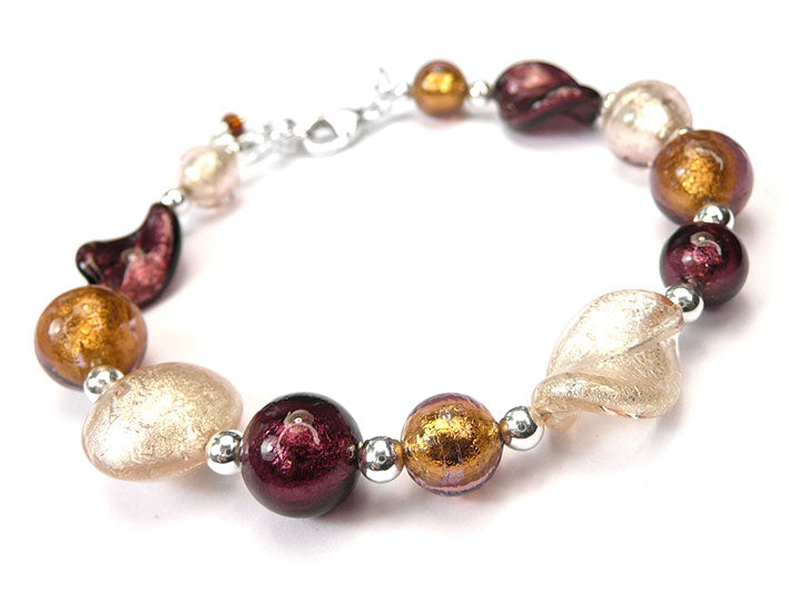 Murano Glass Bracelet - Truffle