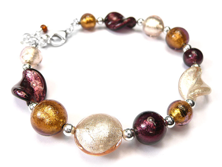 Murano Glass Bracelet - Truffle